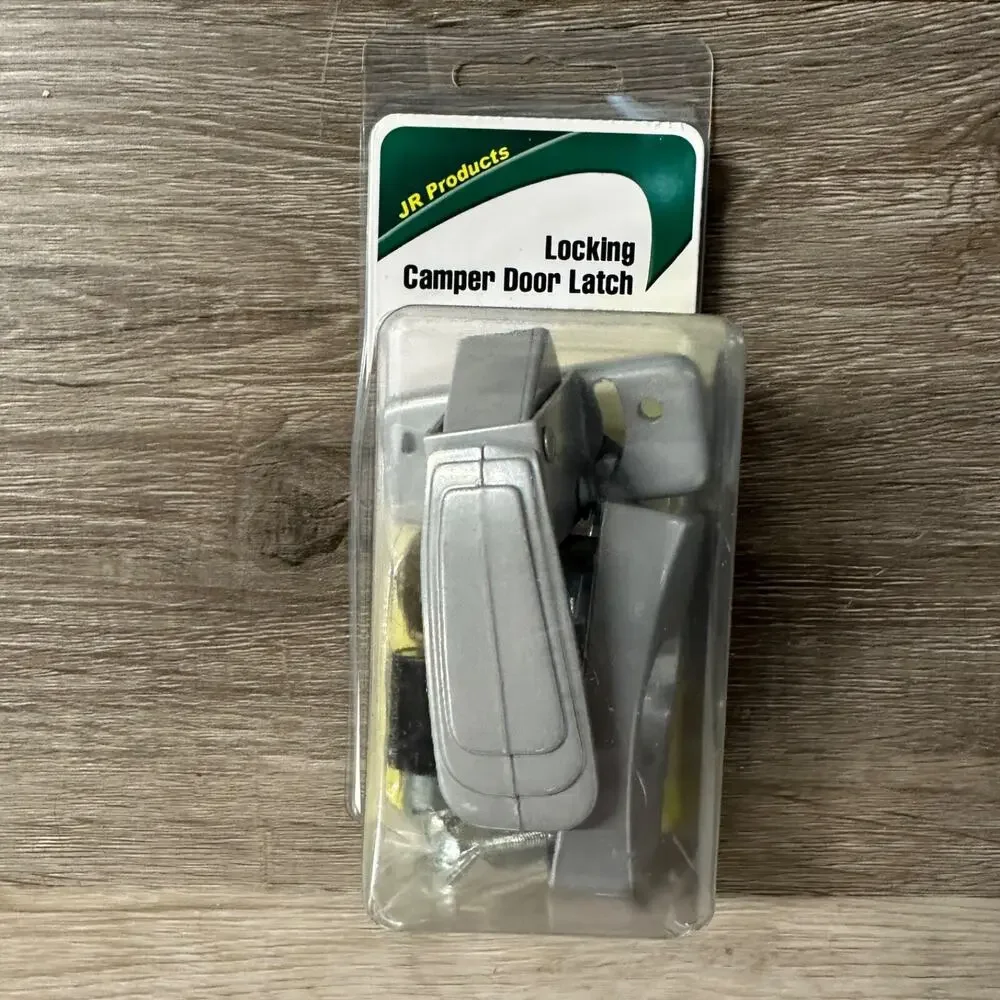 JR Products 10805 Coleman Locking Camper Latch Alloy Steel Silver